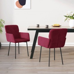 Sonata H Трапезни столове, 2 бр, виненочервени, кадифе - Scaune de dining
