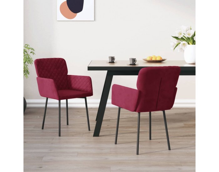 Sonata H Трапезни столове, 2 бр, виненочервени, кадифе
