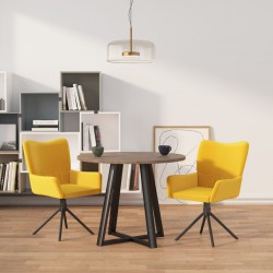 Sonata H Въртящи трапезни столове, 2 бр, жълти, кадифе - Scaune de dining
