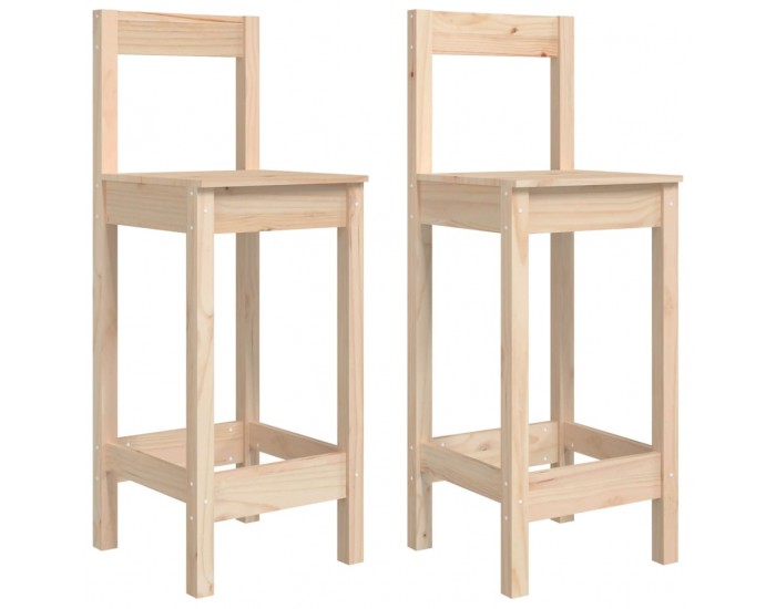 Sonata H Бар столове 2 бр 40x41,5x112 см борово дърво масив