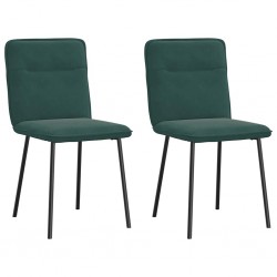 Sonata H Трапезни столове, 2 бр, тъмнозелени, кадифе - Scaune de dining