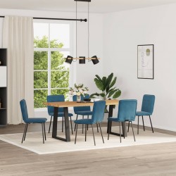 Sonata H Трапезни столове, 6 бр, сини, кадифе - Scaune de dining