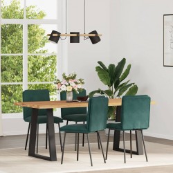 Sonata H Трапезни столове, 4 бр, тъмнозелени, кадифе - Scaune de dining