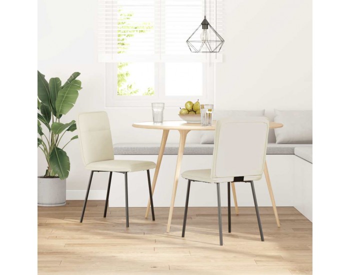 Sonata H Трапезни столове, 2 бр, кремави, кадифе