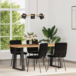 Sonata H Трапезни столове, 4 бр, черни, кадифе - Scaune de dining