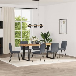 Sonata H Трапезни столове, 6 бр, тъмносиви, кадифе - Scaune de dining