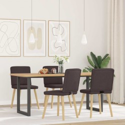 Sonata H Трапезни столове, 4 бр, тъмнокафяви, текстил - Scaune de dining