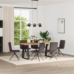 Sonata H Трапезни столове, 6 бр, тъмнокафяви, текстил - Scaune de dining
