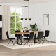 Sonata H Трапезни столове, 6 бр, черни, текстил