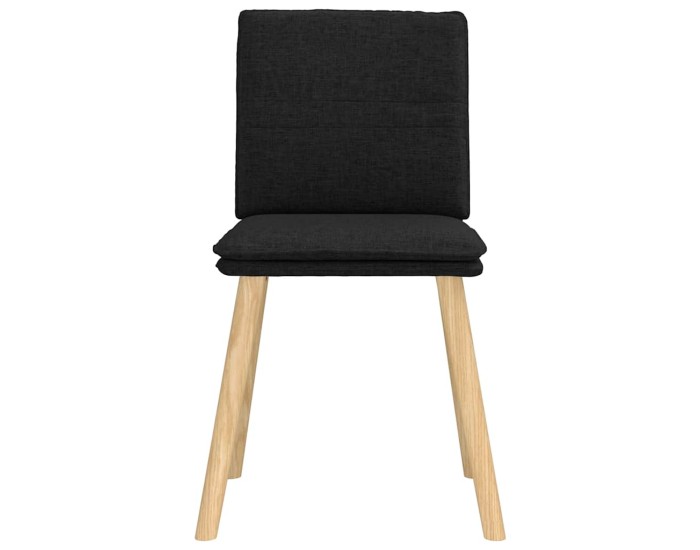 Sonata Scaune de bucătărie, 4 buc., negru, material textil