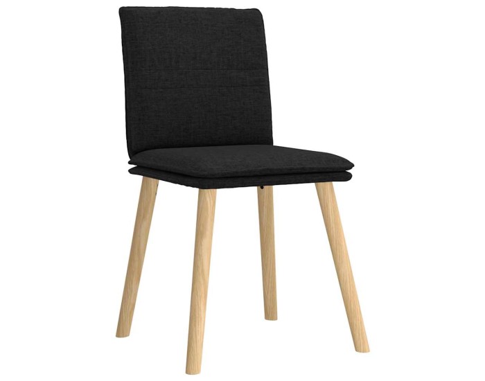 Sonata Scaune de bucătărie, 4 buc., negru, material textil