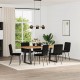 Sonata H Трапезни столове, 6 бр, черни, кадифе