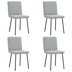 Sonata H Трапезни столове, 4 бр, светлосиви, кадифе - Scaune de dining