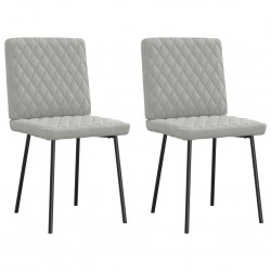 Sonata H Трапезни столове, 2 бр, светлосиви, кадифе - Scaune de dining
