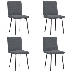 Sonata H Трапезни столове, 4 бр, тъмносиви, кадифе - Scaune de dining