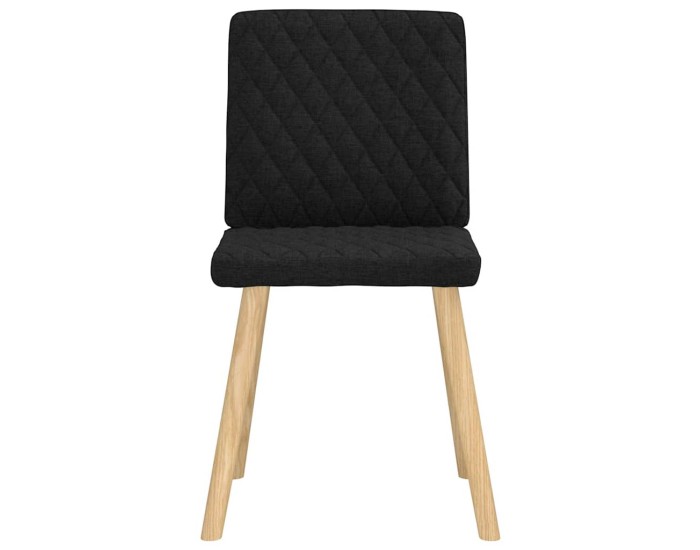 Sonata Scaune de sufragerie 6 buc. negru material textil