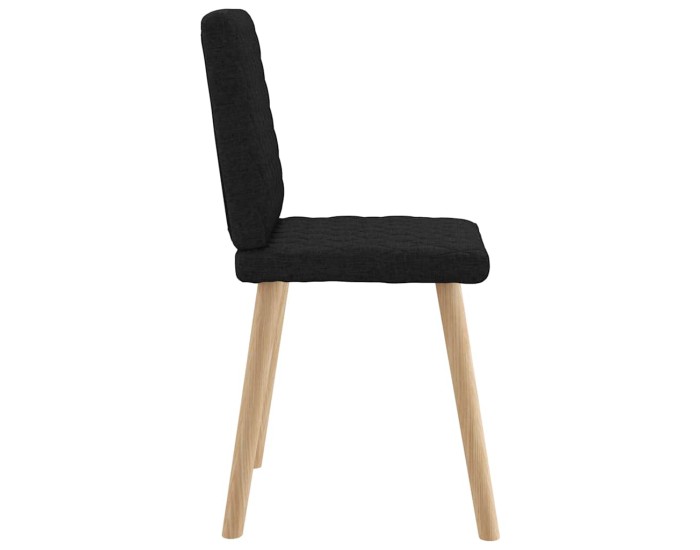 Sonata Scaune de sufragerie 6 buc. negru material textil