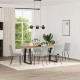 Sonata H Трапезни столове, 6 бр, светлосиви, кадифе