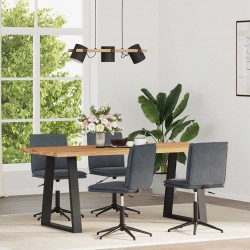 Sonata H Трапезни столове, 4 бр, тъмносиви, кадифе - Scaune de dining