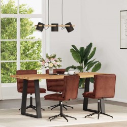 Sonata H Трапезни столове, 4 бр, лъскаво кафяви, изкуствена кожа - Scaune de dining