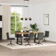Sonata H Трапезни столове, 6 бр, черни, изкуствена кожа