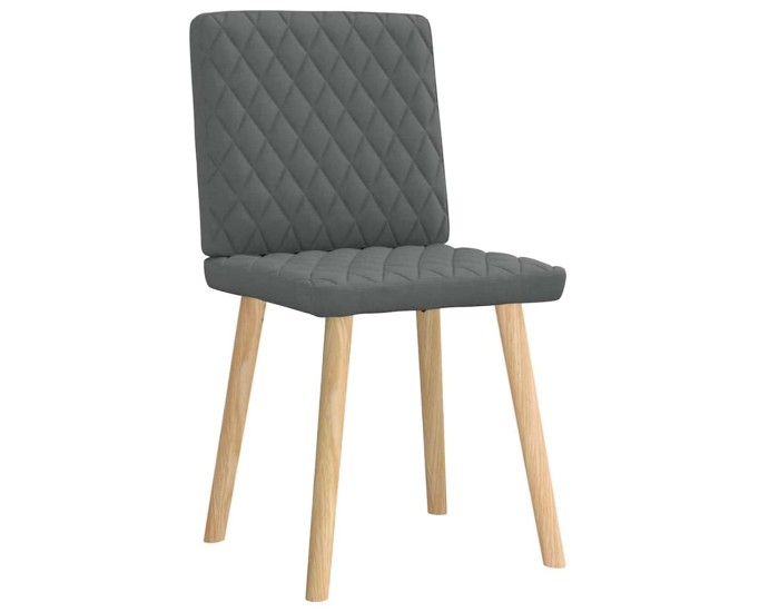 Sonata Scaune de sufragerie, 2 buc., gri închis, material textil