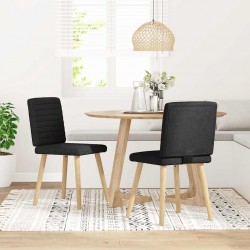 Sonata H Трапезни столове, 2 бр, черни, текстил - Scaune de dining