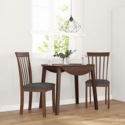 Sonata H Трапезни столове с възглавници 2 бр Кафяв масивна дървесина - Scaune de dining