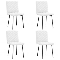Sonata H Трапезни столове, 4 бр, бели, изкуствена кожа - Scaune de dining