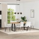 Sonata H Трапезни столове, 6 бр, бели, изкуствена кожа