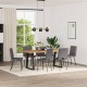 Sonata H Трапезни столове, 6 бр, сиви, изкуствена кожа