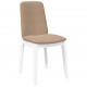 Sonata H Трапезни столове с възглавници 2 бр Бяла масивна дървесина гума