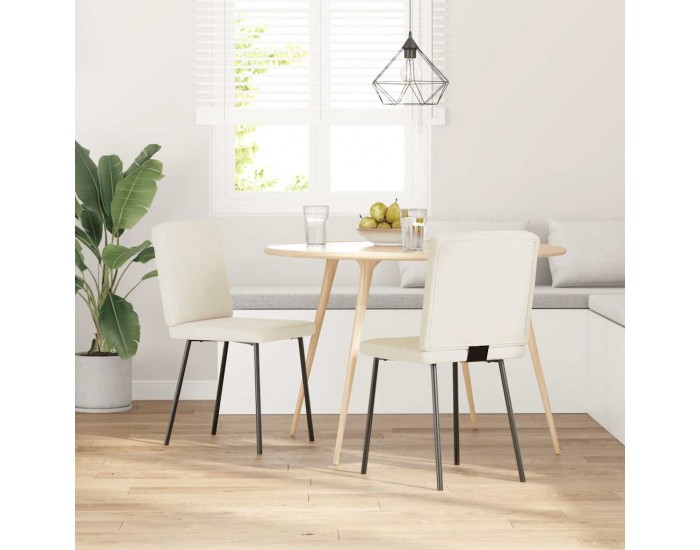 Sonata H Трапезни столове, 2 бр, кремави, кадифе