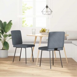 Sonata H Трапезни столове, 2 бр, тъмносиви, кадифе - Scaune de dining