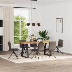 Sonata H Трапезни столове 6 бр Тъмно сиво изкуствена велурена кожа - Scaune de dining