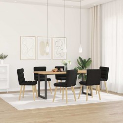 Sonata H Трапезни столове, 6 бр, черни, текстил - Scaune de dining