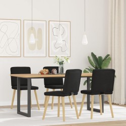 Sonata H Трапезни столове, 4 бр, черни, текстил - Scaune de dining