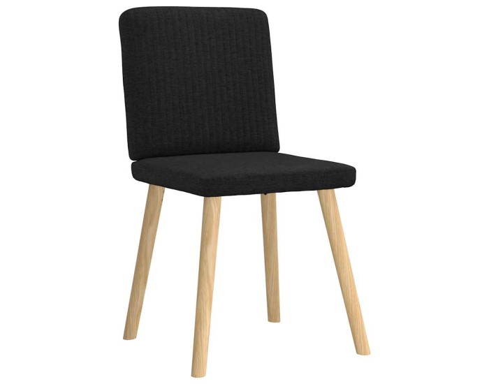 Sonata Scaune de bucătărie, 4 buc., negru, material textil