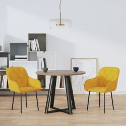 Sonata H Трапезни столове, 2 бр, жълти, кадифе - Scaune de dining