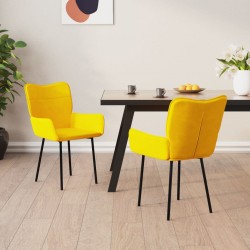 Sonata H Трапезни столове, 2 бр, жълти, кадифе - Scaune de dining