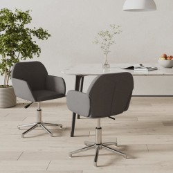 Sonata H Въртящи се трапезни столове, 2 бр, тъмносиви, текстил - Scaune de dining