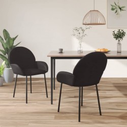 Sonata H Трапезни столове, 2 бр, черни, изкуствена кожа - Scaune de dining
