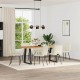 Sonata H Трапезни столове, 6 бр, кремави, кадифе