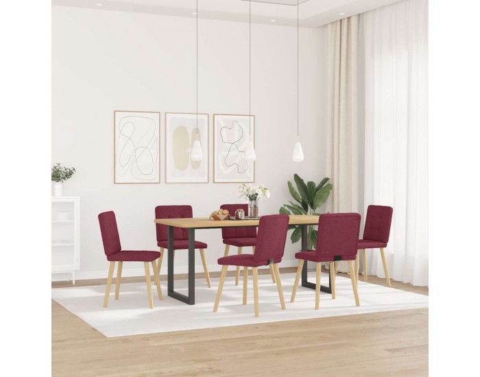 Sonata H Трапезни столове, 6 бр, виненочервени, плат