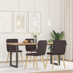 Sonata H Трапезни столове, 4 бр, тъмнокафяви, текстил - Scaune de dining