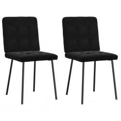Sonata H Трапезни столове, 2 бр, черни, кадифе - Scaune de dining