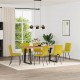 Sonata H Трапезни столове, 6 бр, жълти, кадифе
