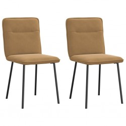Sonata H Трапезни столове, 2 бр, кафяви, кадифе - Scaune de dining