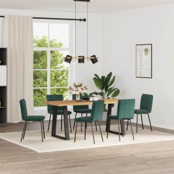 Sonata H Трапезни столове, 6 бр, тъмнозелени, кадифе - Scaune de dining