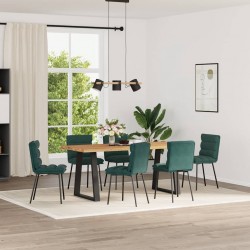 Sonata H Трапезни столове, 6 бр, тъмнозелени, кадифе - Scaune de dining